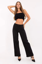 Jeans a zampa in cotone elasticizzato - 215888