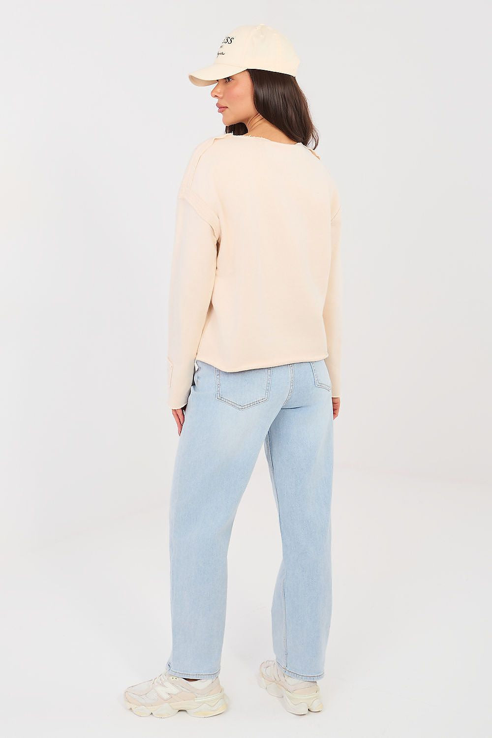 Jeans balloon fit donna con vita alta - DELIA - 224312
