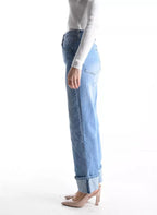 Jeans in Cotone elasticizzato con risvolto - AMY - 301364M