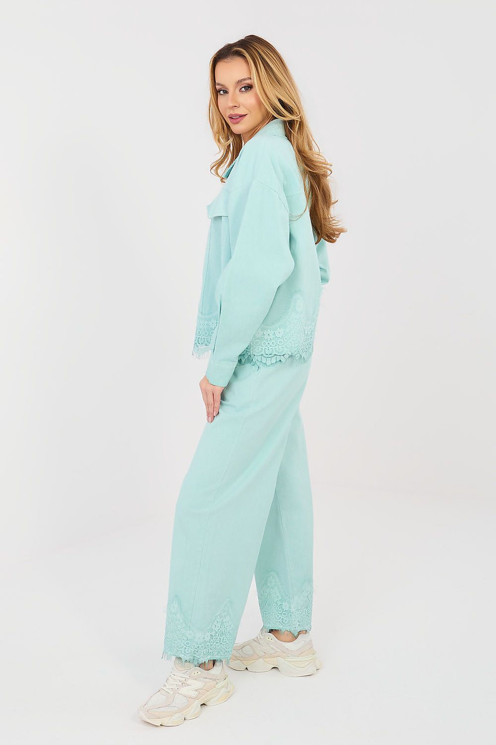 Jeans da donna a gamba larga in cotone - 223939