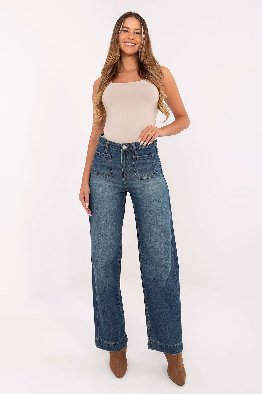 Azzurro / XS Jeans da donna relaxed fit - 218204