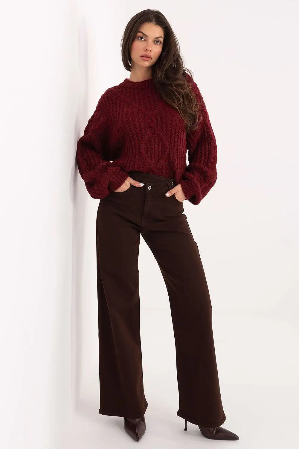 Jeans dritti da donna con vita - 221963