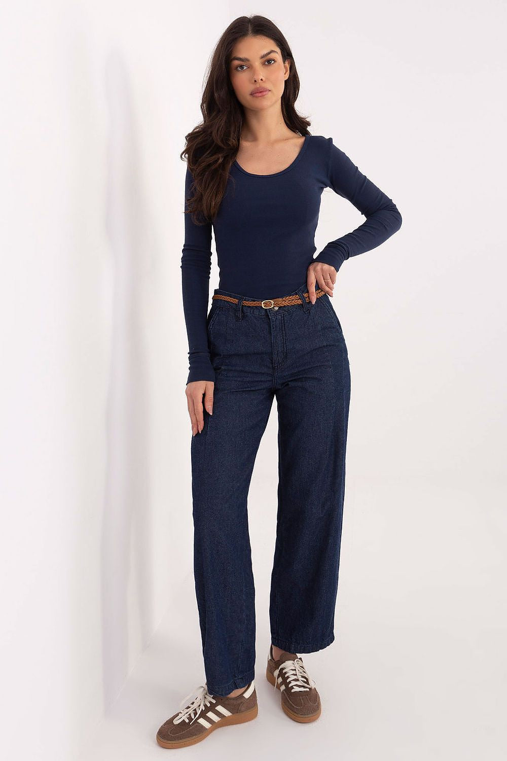 Blu / XS Jeans a gamba larga in cotone - SILVIA - 222927