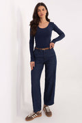 Blu / XS Jeans a gamba larga in cotone - SILVIA - 222927