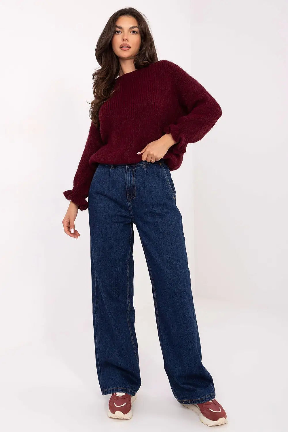 Jeans mom fit da donna in cotone di qualità - 218194