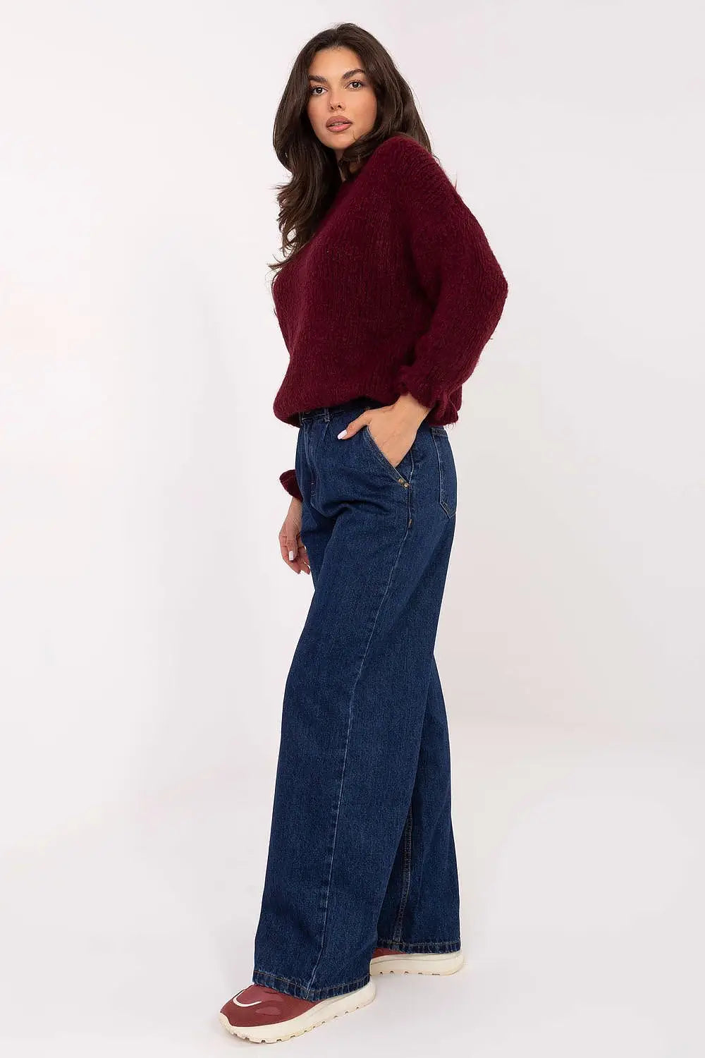 Jeans mom fit da donna in cotone di qualità - 218194