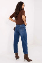 Jeans mom fit in pregiato blend di cotone - 220622