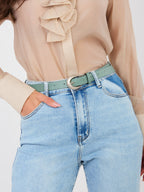 Jeans mom fit a vita alta - 224310