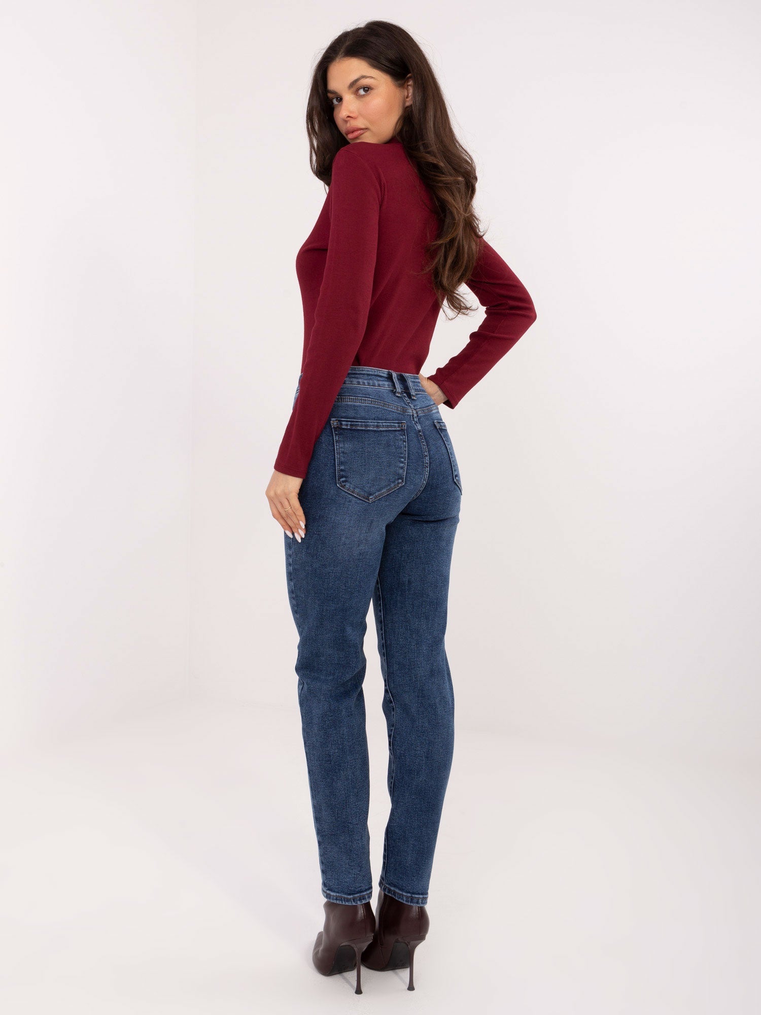 Jeans regular fit da donna in cotone elasticizzato - 221968