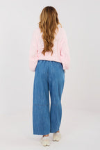 Jeans a vita alta in cotone con gamba ampia - ERIN - 223638