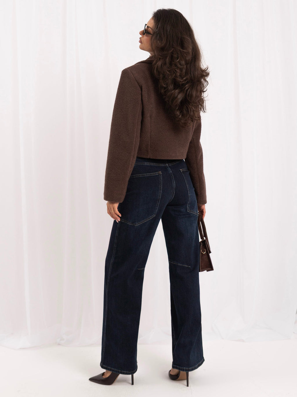 Jeans wide leg da donna a vita alta Jolanda - 2