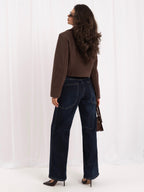 Jeans wide leg da donna a vita alta Jolanda - 2