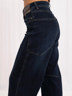 Jeans wide leg da donna a vita alta Jolanda - 4