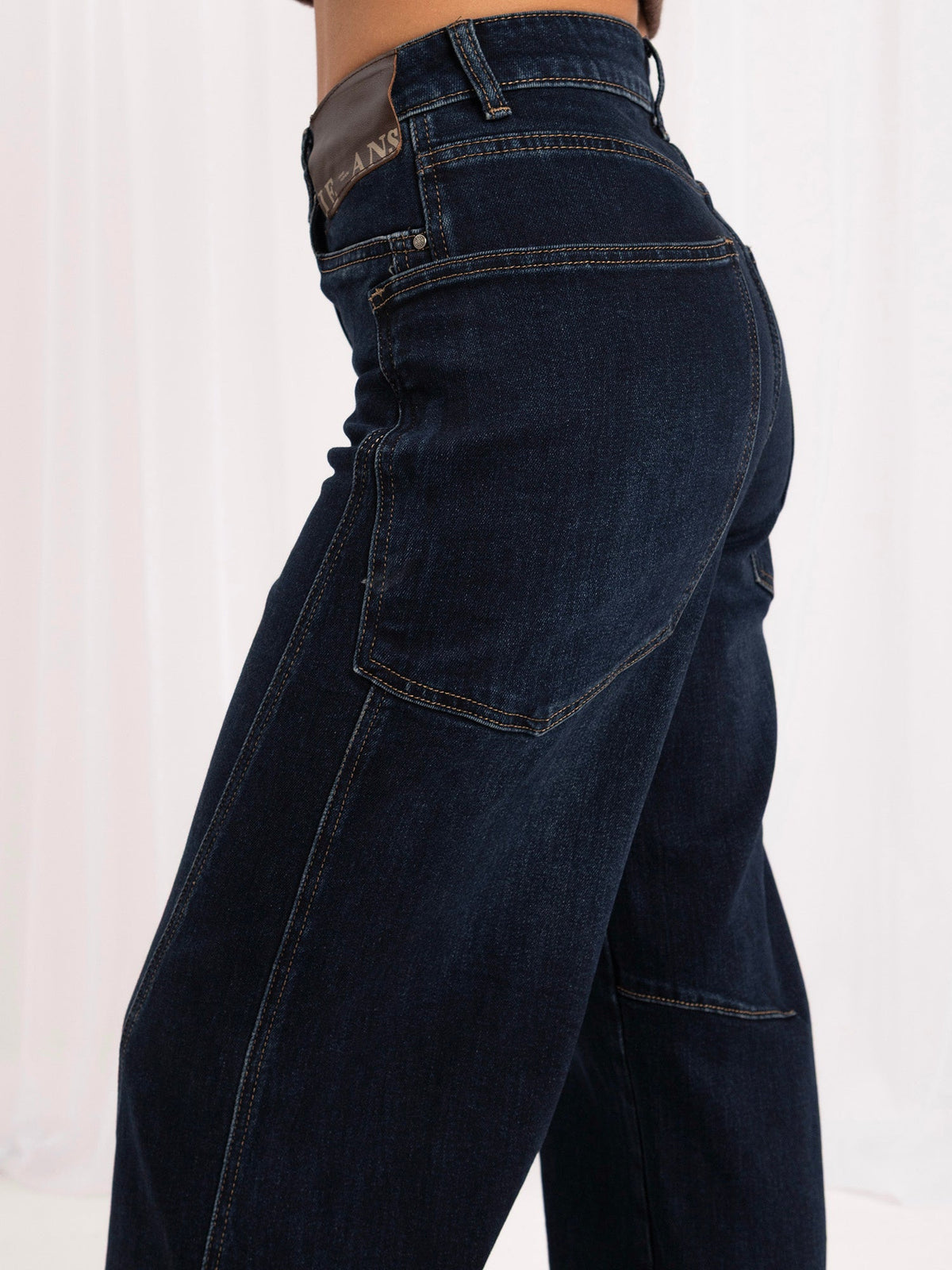 Jeans wide leg da donna a vita alta Jolanda - 4
