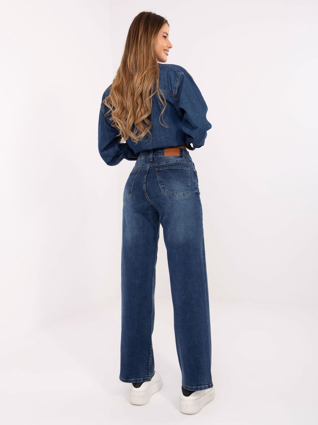 Jeans a Zampa Vita Alta in Denim Elasticizzato (Marta)