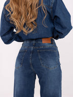 Jeans a Zampa Vita Alta in Denim Elasticizzato (Marta)