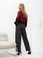Josephine - Camicia in Raso di Viscosa con Colletto