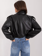 Giacca Utility in Ecopelle con Mostrine - Modello