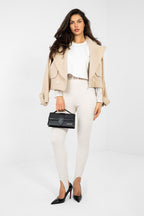 Beige / Universale Leggings lunghi in morbidissimo tessuto