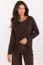 Marrone / Universale Maglia basic da donna - 216669M