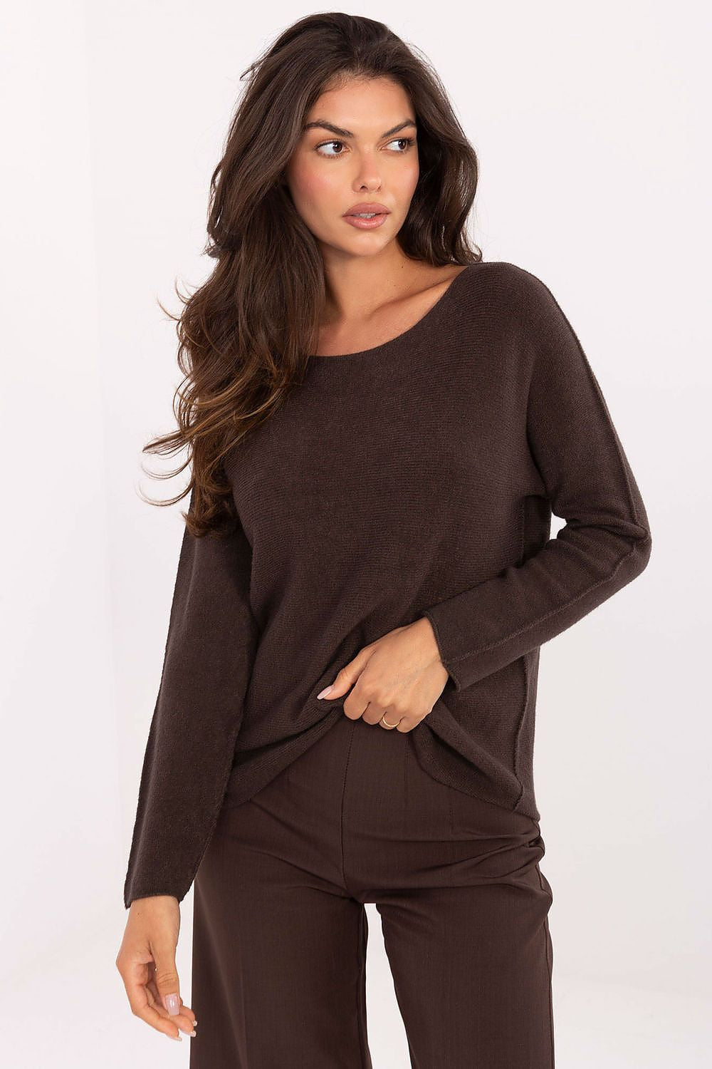 Marrone / Universale Maglia basic da donna - 216669M