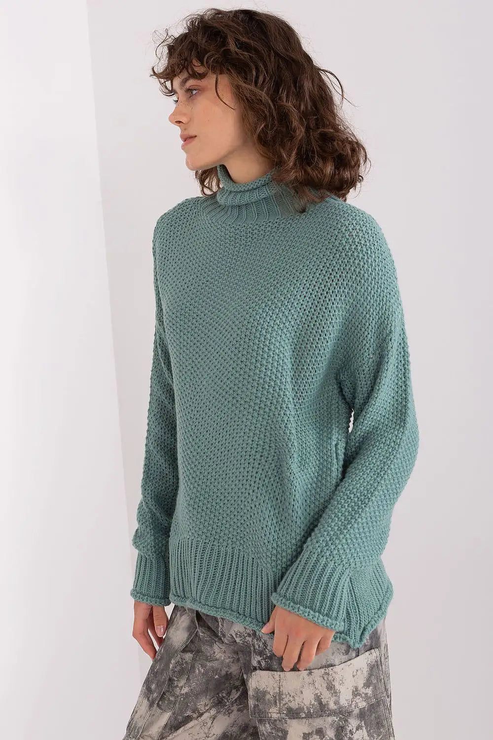 Maglia collo alto in misto lana - 191420
