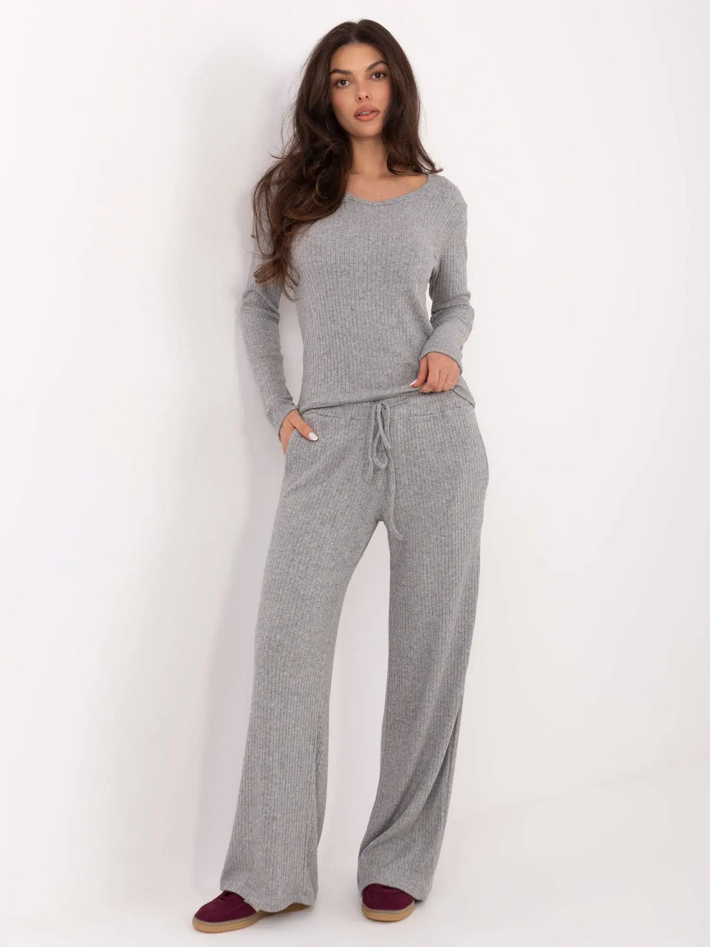 Maglia da donna in viscosa scollo a V - 221374