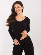 Maglia da donna in viscosa scollo a V - 221374