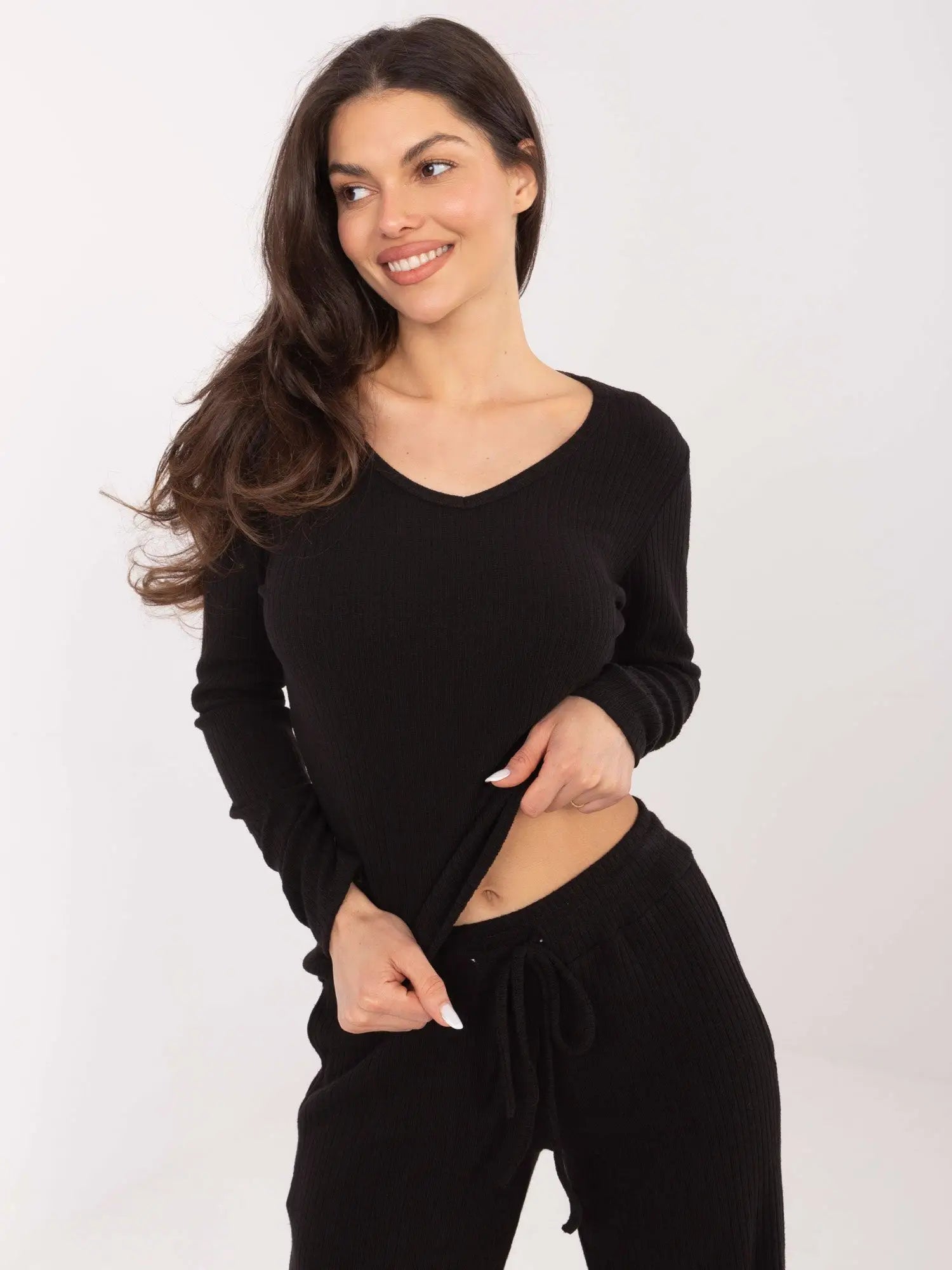 Maglia da donna in viscosa scollo a V - 221374