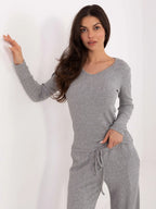 Maglia da donna in viscosa scollo a V - 221374