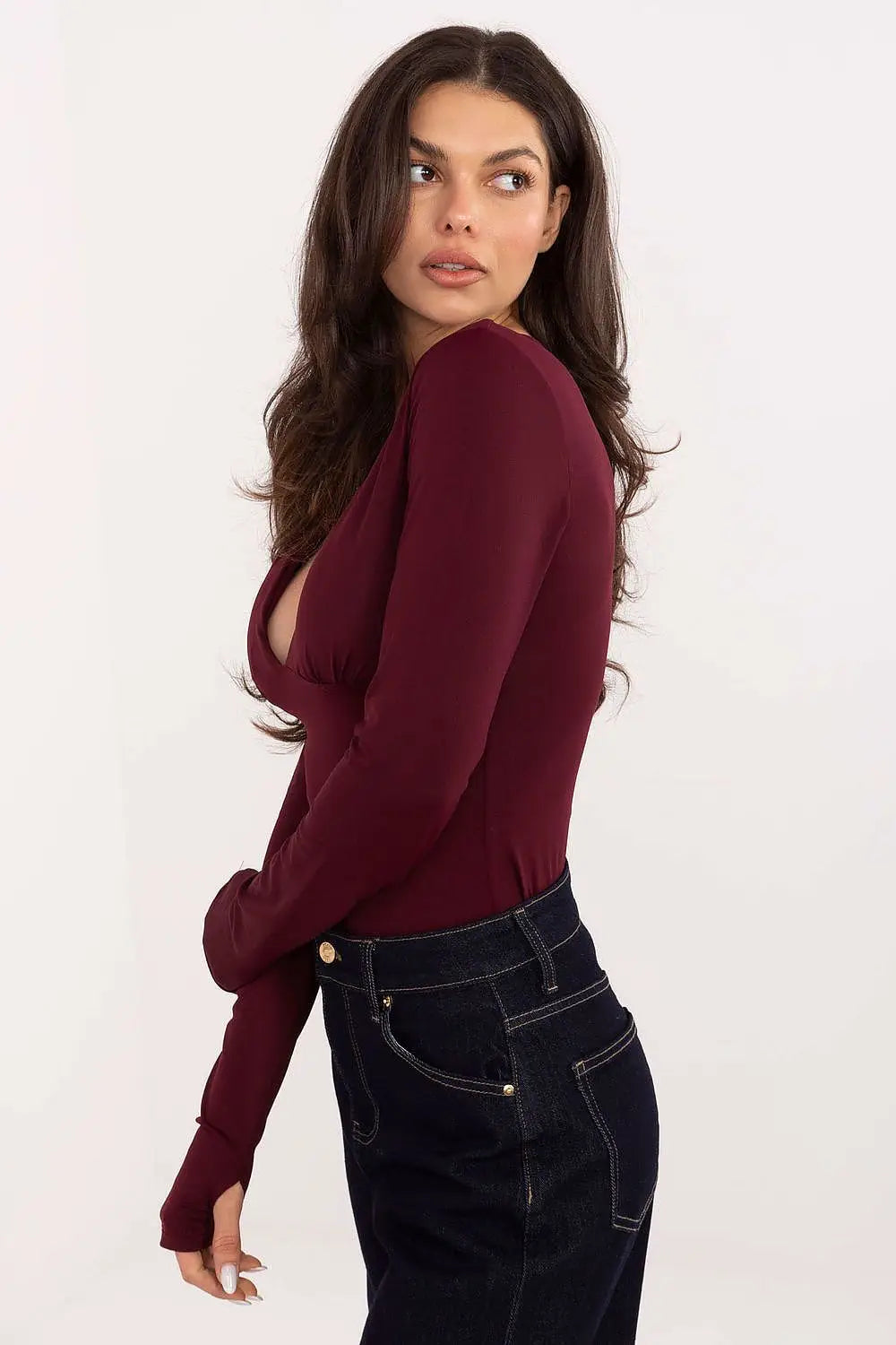 Maglia dona scollo a V profondo - 221097