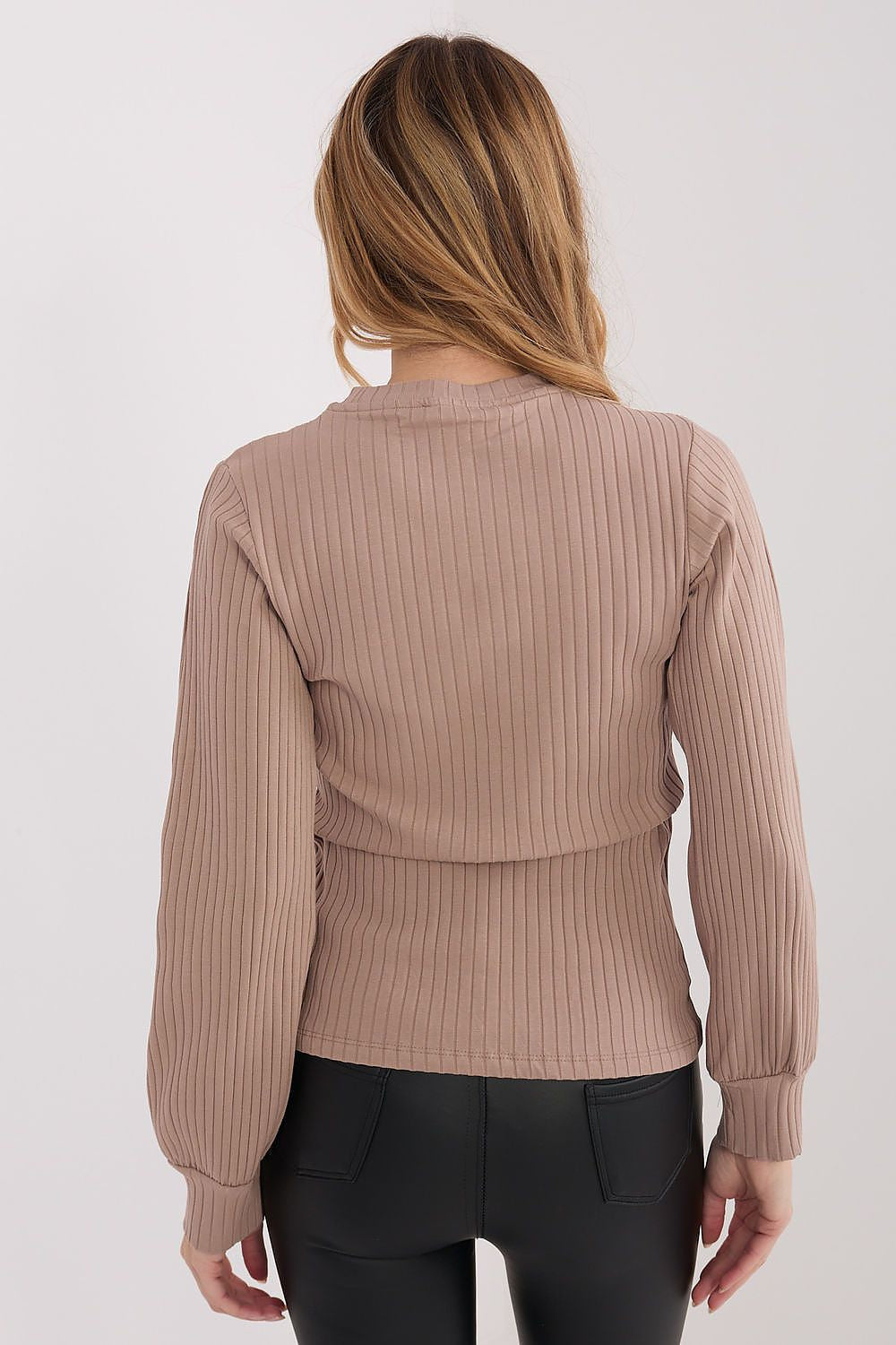 Maglia da donna a coste in cotone elasticizzato - 222392