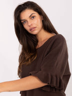 Maglia Elegante con Maniche a Volant in Viscosa (Constance)