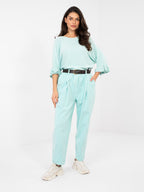 Maglia Elegante con Maniche a Volant in Viscosa (Constance)