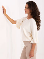 Maglia Elegante con Maniche a Volant in Viscosa (Constance)