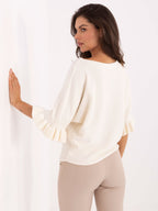 Maglia Elegante con Maniche a Volant in Viscosa (Constance)