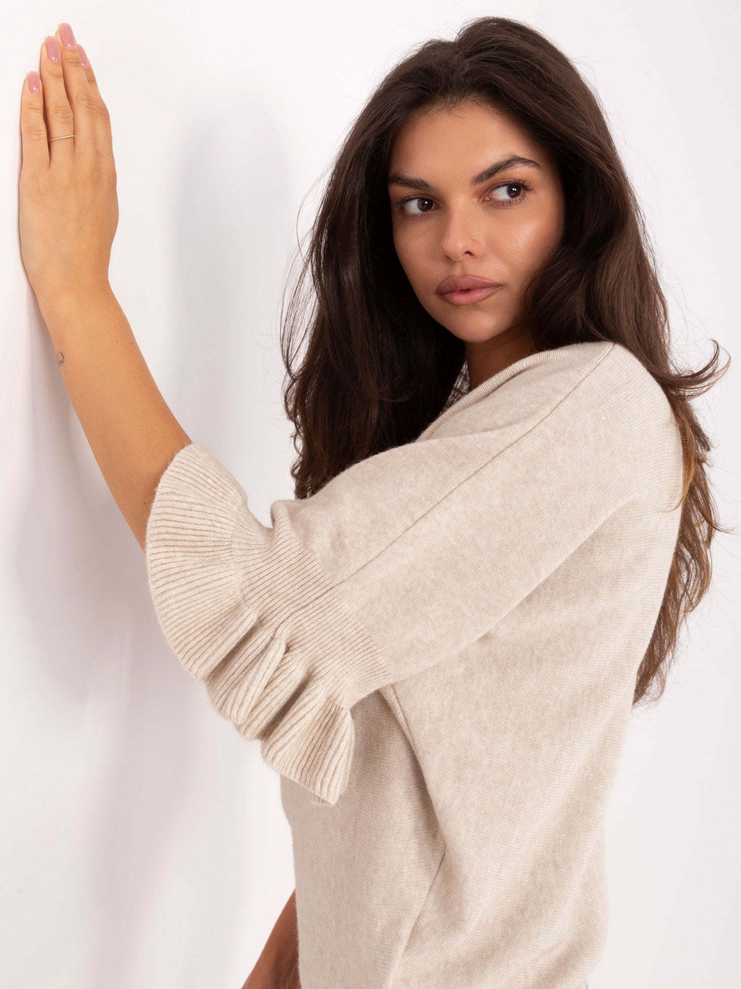 Maglia Elegante con Maniche a Volant in Viscosa (Constance)