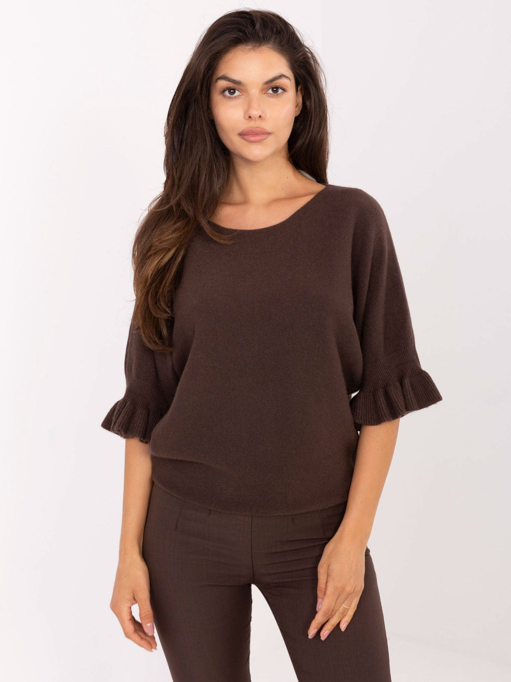 Maglia Elegante con Maniche a Volant in Viscosa (Constance)