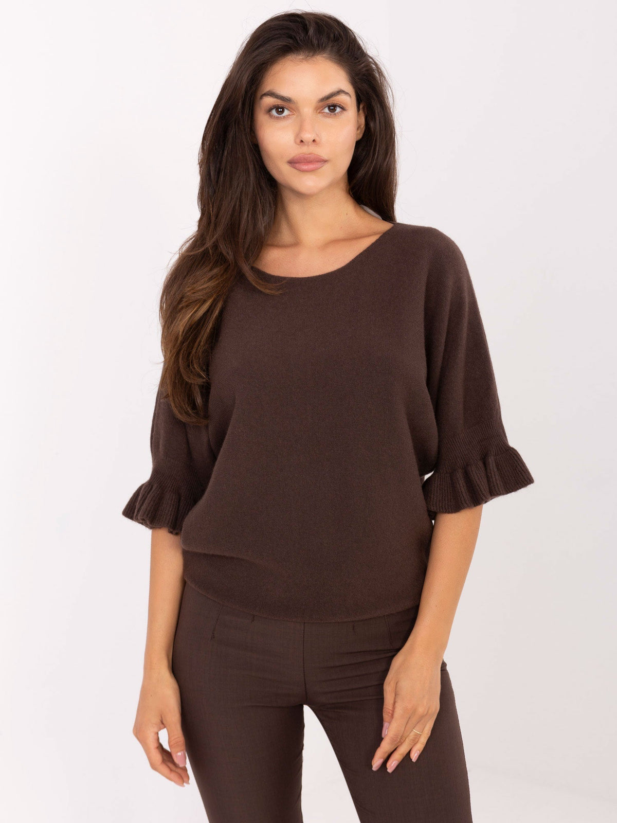 Maglia Elegante con Maniche a Volant in Viscosa (Constance)