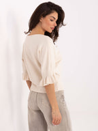 Maglia Elegante con Maniche a Volant in Viscosa (Constance)