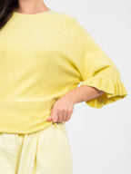 Maglia Elegante con Maniche a Volant in Viscosa (Constance)