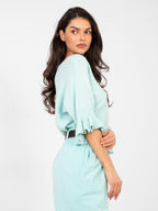Maglia Elegante con Maniche a Volant in Viscosa (Constance)