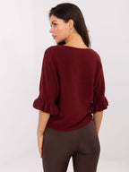 Maglia Elegante con Maniche a Volant in Viscosa (Constance)