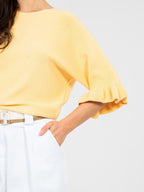 Maglia Elegante con Maniche a Volant in Viscosa (Constance)