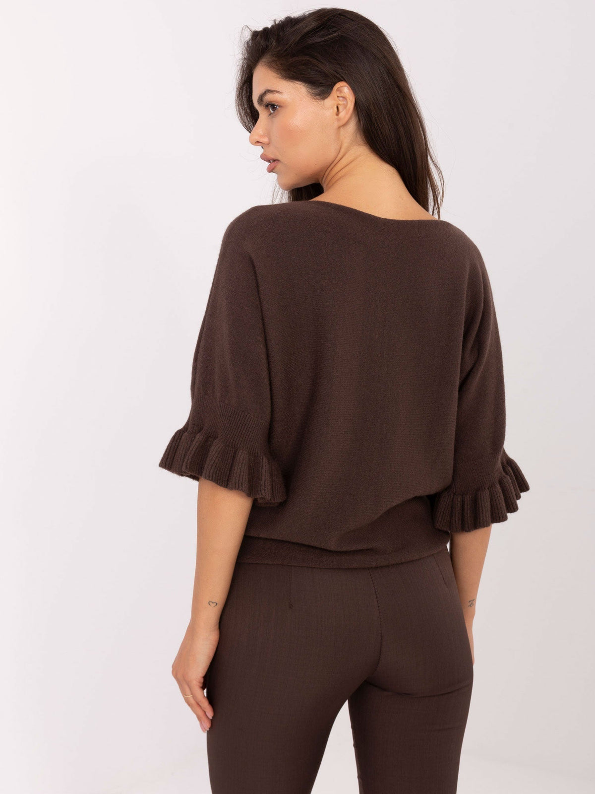Maglia Elegante con Maniche a Volant in Viscosa (Constance)