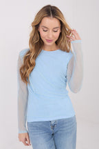 azzurro 2 / Universale Maglia elegante in mesh delicato