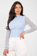 Azzurro / Universale Maglia elegante e versatile in voile