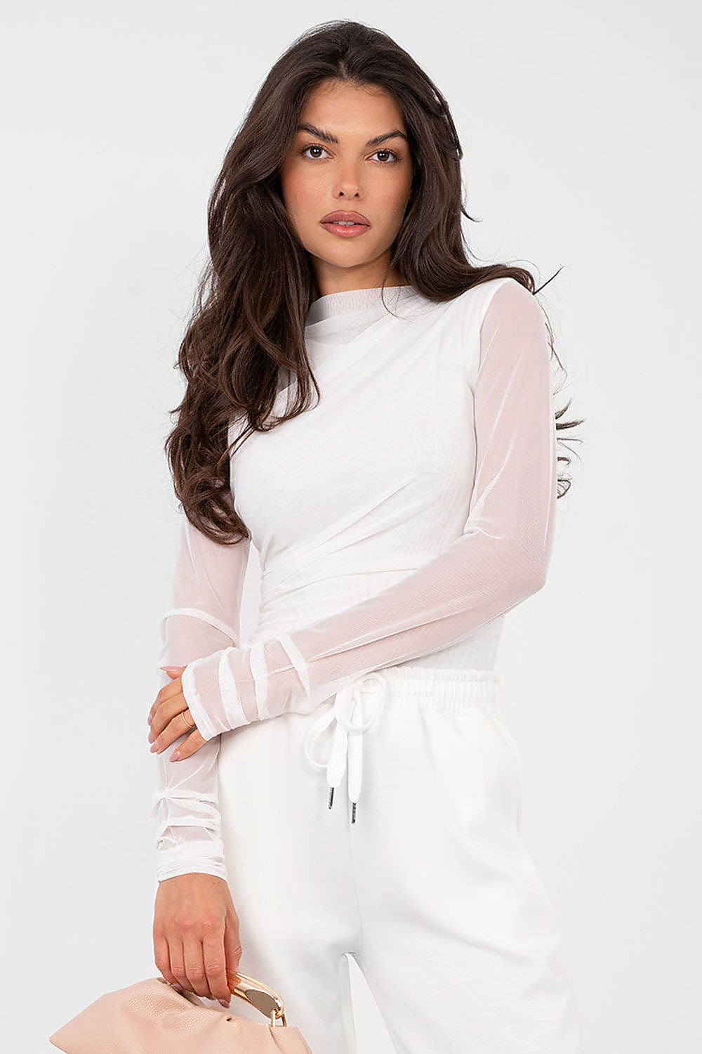 Bianco / Universale Maglia elegante e versatile in voile