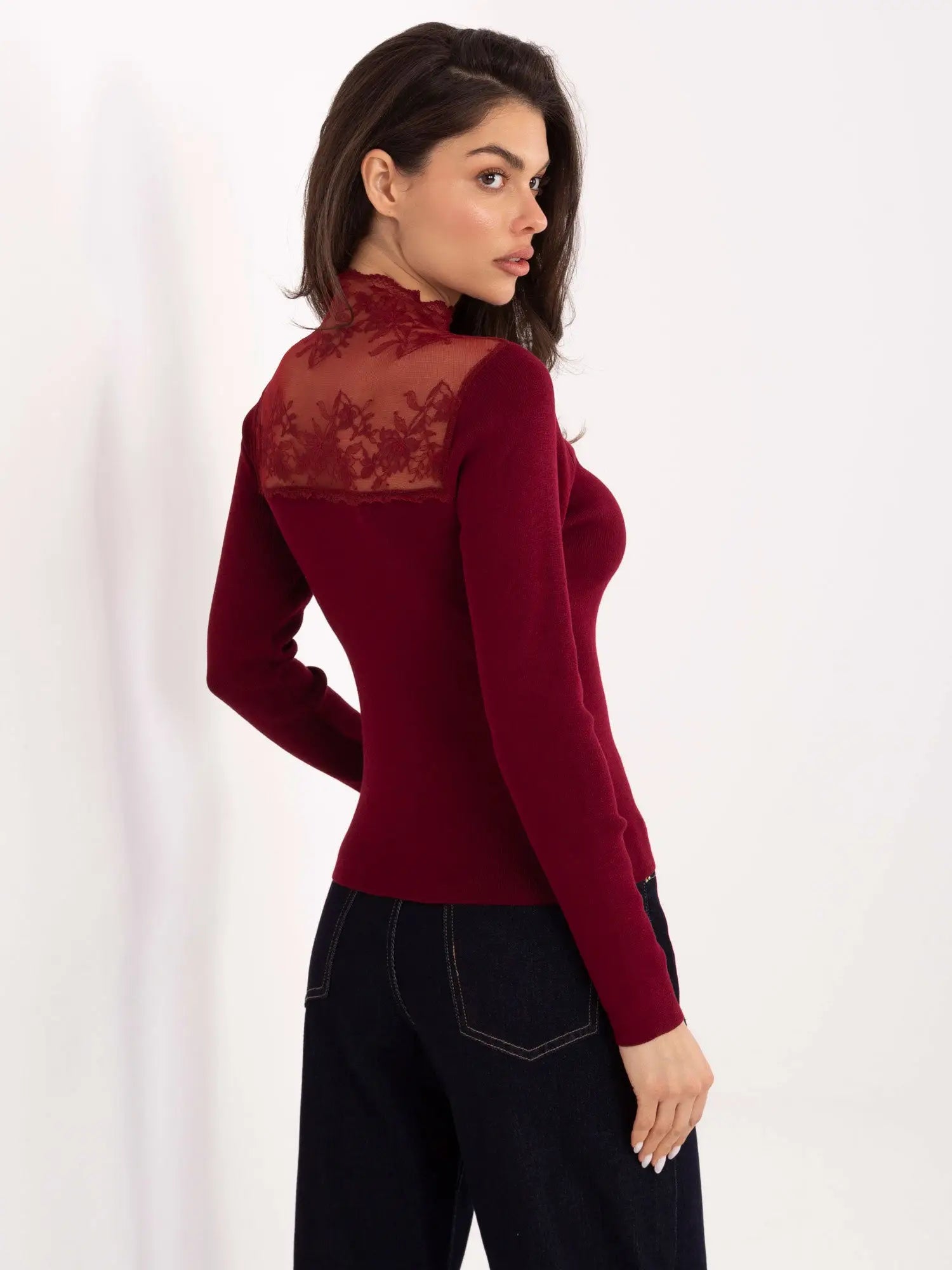 Maglia in viscosa con pizzo - 221407