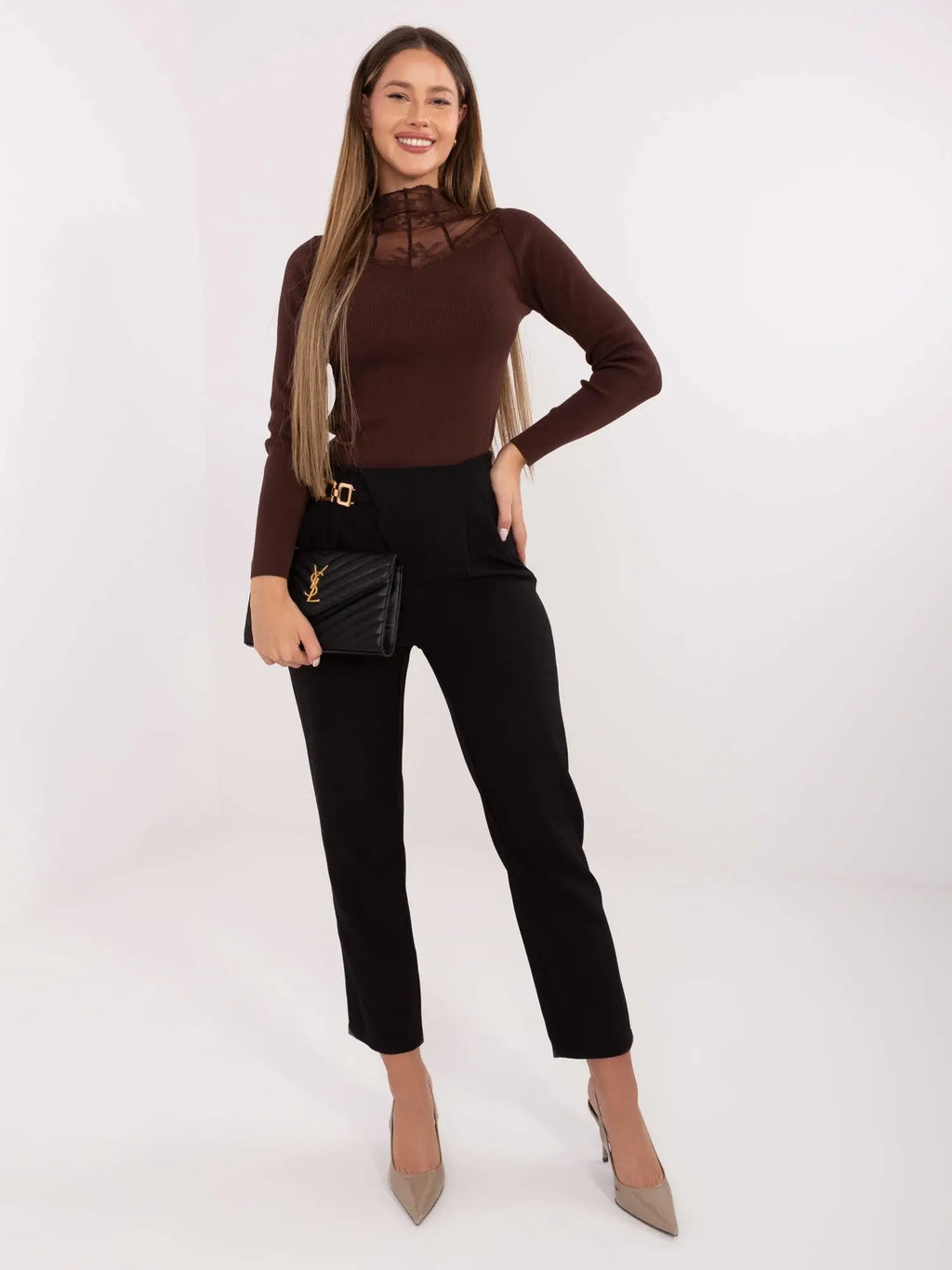 Maglia in viscosa con pizzo - 221407